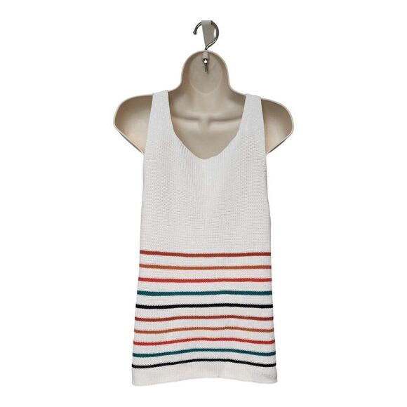 Women's Knit Strappy Tank Tops Scoop Neck Basic Colorblock Casual Flowy Size S - Picture 4 of 8